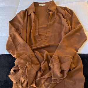 Meshki brown mini dress